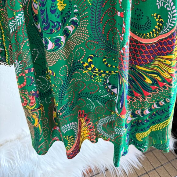 Anthropologie Maeve Green Paisley Mixed Print Janis Dress 2 - Picture 13 of 13